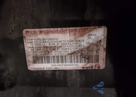 2004 Mitsubishi Outlander Xls from USA, damaged, VIN JA4LX41F34U002191